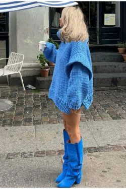 Coquette Aesthetic Turtleneck Knitted Pullover for Y2K Fashionistas