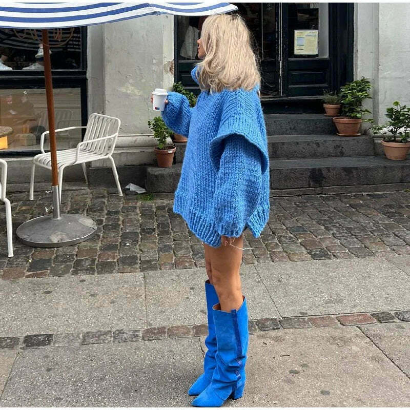 Coquette Aesthetic Turtleneck Knitted Pullover for Y2K Fashionistas Coquette Aesthetic Turtleneck Knitted Pullover for Y2K Fashionistas