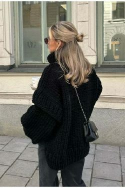 Coquette Aesthetic Turtleneck Knitted Pullover for Y2K Fashionistas