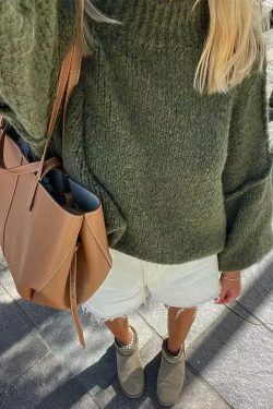 Coquette Aesthetic Turtleneck Tranquility Jumper - Y2K Fashion for Women, Grunge Style, Cute Tops