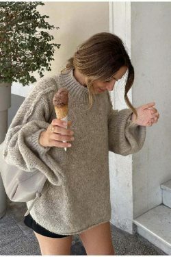 Coquette Aesthetic Turtleneck Tranquility Jumper - Y2K Fashion for Women, Grunge Style, Cute Tops