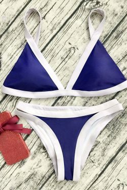 Coquette Aesthetic Two Tone Padded Swimsuit - Y2K Fashion Swimwear