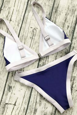 Coquette Aesthetic Two Tone Padded Swimsuit - Y2K Fashion Swimwear