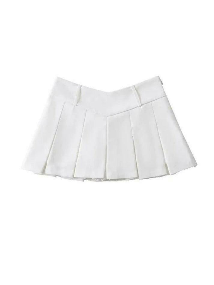 Coquette Aesthetic V-Cut Pleated Micro Mini Skirt Coquette Aesthetic V-Cut Pleated Micro Mini Skirt