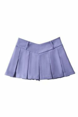 Coquette Aesthetic V-Cut Pleated Micro Mini Skirt