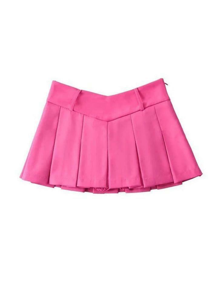 Coquette Aesthetic V-Cut Pleated Micro Mini Skirt Coquette Aesthetic V-Cut Pleated Micro Mini Skirt