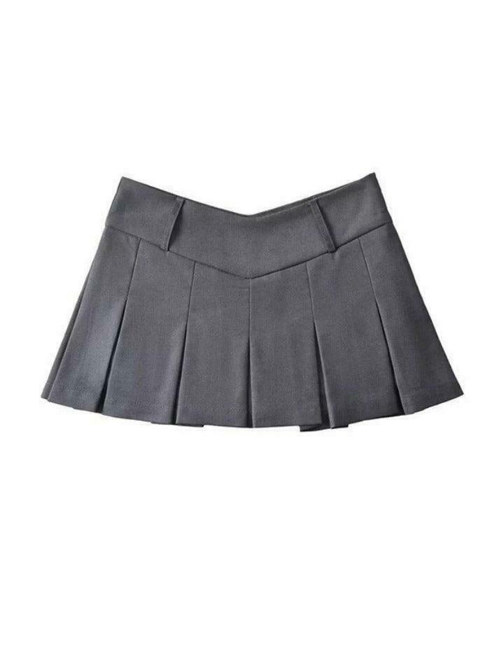 Coquette Aesthetic V-Cut Pleated Micro Mini Skirt Coquette Aesthetic V-Cut Pleated Micro Mini Skirt