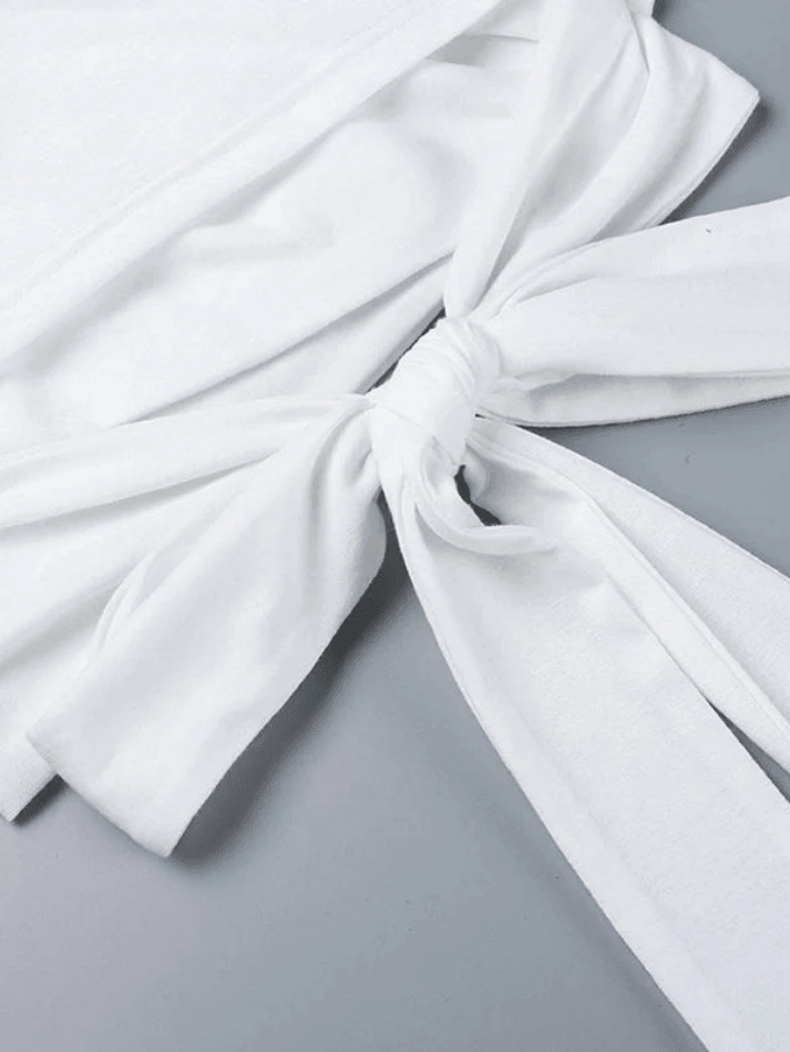 Coquette Aesthetic V-Neck Bow Long Sleeve Tee - Y2K Fashion Statement Piece Coquette Aesthetic V-Neck Bow Long Sleeve Tee - Y2K Fashion Statement Piece