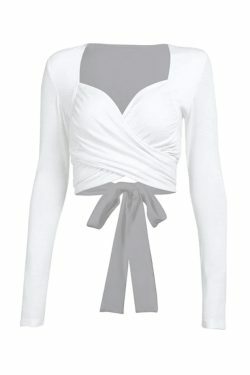 Coquette Aesthetic V-Neck Bow Long Sleeve Tee - Y2K Fashion Statement Piece