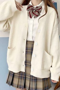 Coquette Aesthetic V-Neck Cardigan: Y2K Fashion with Grunge & Pastel Goth Vibes