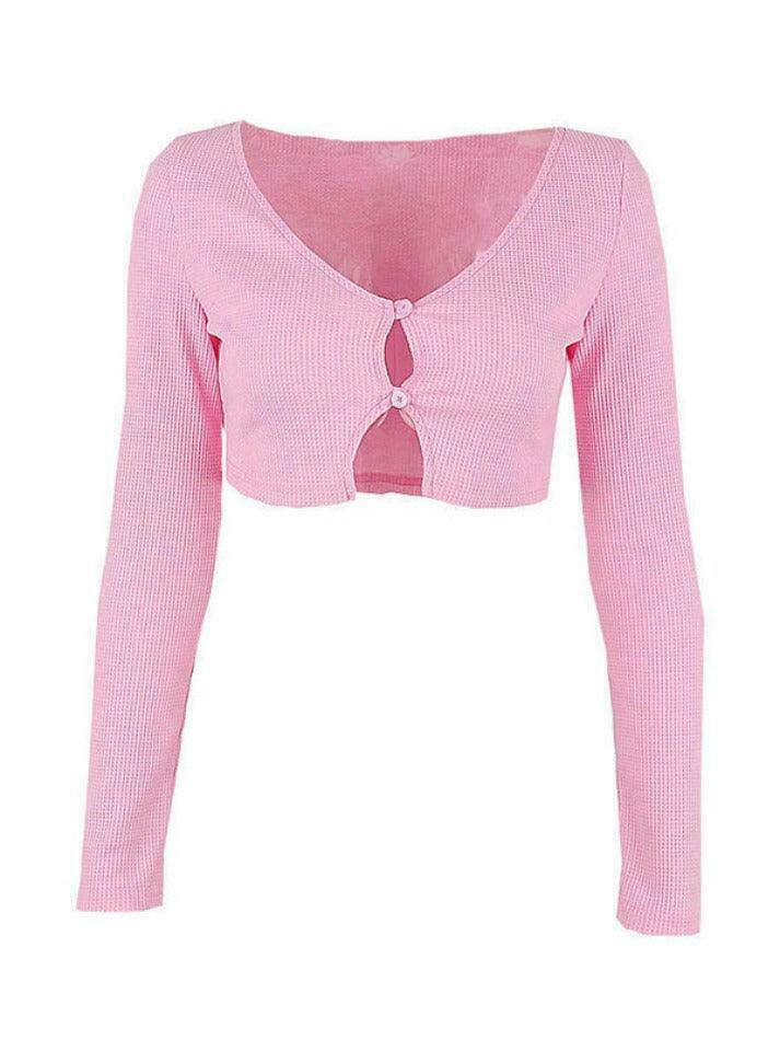 Coquette Aesthetic V-Neck Knit Sweater - Y2K Fashion Staple for Women's Unique Style Coquette Aesthetic V-Neck Knit Sweater - Y2K Fashion Staple for Women's Unique Style