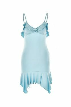 Coquette Aesthetic V-Neck Lace-Up Mini Dress with Pleated Hem