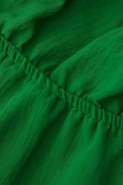 Coquette Aesthetic V-Neck Mini Dress with Puff Sleeves