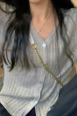 Coquette Aesthetic V-Neck Ribbed Thin Long Sleeve Knit Sweater