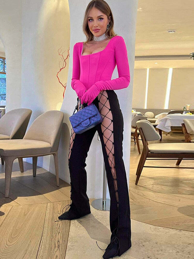 Coquette Aesthetic Vera Long Sleeve Gloves T-Shirt - Y2K Fashion Women's Top