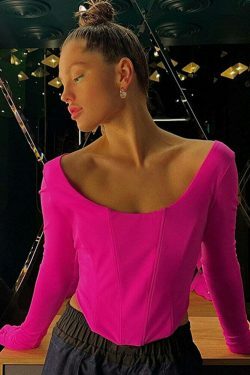 Coquette Aesthetic Vera Long Sleeve Gloves T-Shirt - Y2K Fashion Women's Top