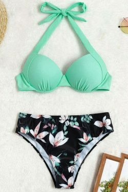 Coquette Aesthetic Vintage Swimsuit Bikini with Sexy Print