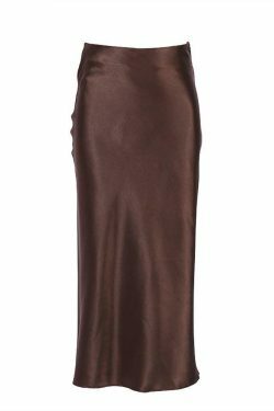 Coquette Aesthetic Vivian Silk High Waist Cargo Skirt