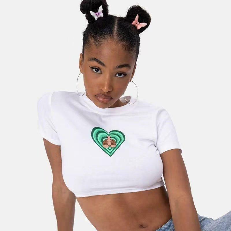 Coquette Aesthetic White Crop Top: Y2K Fashion for Women - Grunge Style, Pastel Goth, Cute