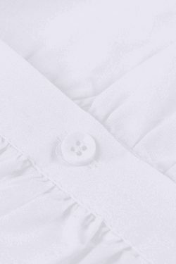 Coquette Aesthetic White Ruched Crop Top - Y2K Fashion Grunge Style Cute Tops & Pastel Goth Outfits