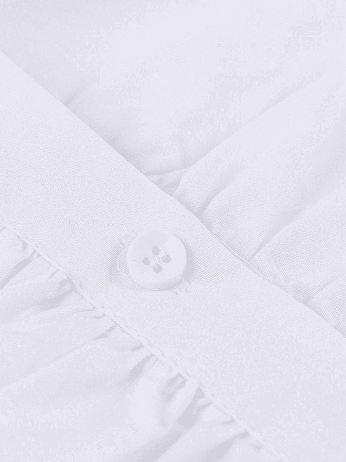 Coquette Aesthetic White Ruched Crop Top - Y2K Fashion Grunge Style Cute Tops & Pastel Goth Outfits