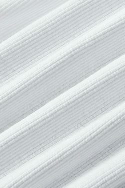 Coquette Aesthetic White Zip-Up Cropped Knit Hoodie