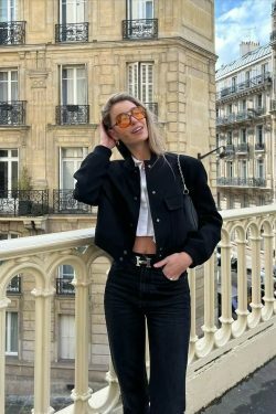 Coquette Aesthetic Wildwood Wanderer Jacket - Y2K Fashion Grunge Style Cargo Skirt Outfit