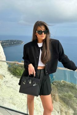 Coquette Aesthetic Wildwood Wanderer Jacket - Y2K Fashion Grunge Style Cargo Skirt Outfit