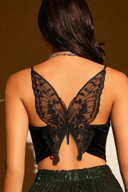 Coquette Aesthetic Winged Serenity Cami Top - Y2K Fashion for Women
