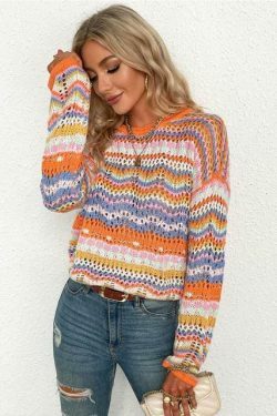 Coquette Aesthetic Wonderland Knitted Sweatshirt - Y2K Fashion Grunge Style Cute Tops & Cargo Skirt