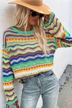 Coquette Aesthetic Wonderland Knitted Sweatshirt - Y2K Fashion Grunge Style Cute Tops & Cargo Skirt