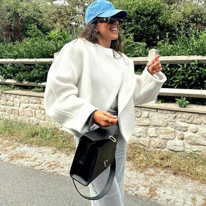 Coquette Aesthetic Woolen Placket Design Cardigan Jacket - Y2K Fashion Statement