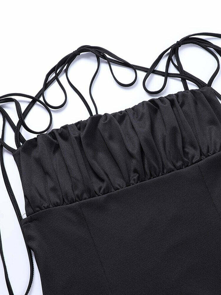 Coquette Aesthetic Y2K Fashion Party Dress - Grunge Style with a Touch of Elegance