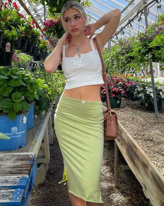 Coquette Aesthetic Y2K Fashion Silk Slit Bodycon Skirt Coquette Aesthetic Y2K Fashion Silk Slit Bodycon Skirt