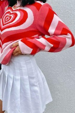 Coquette Aesthetic Y2K Sweater - Lovers Bay's Vintage-Inspired Fashion Statement