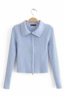 Coquette Aesthetic Y2K Zip-Up Top for Women - Grunge Style Cargo Skirt Outfit