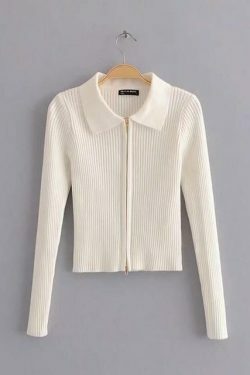 Coquette Aesthetic Y2K Zip-Up Top for Women - Grunge Style Cargo Skirt Outfit