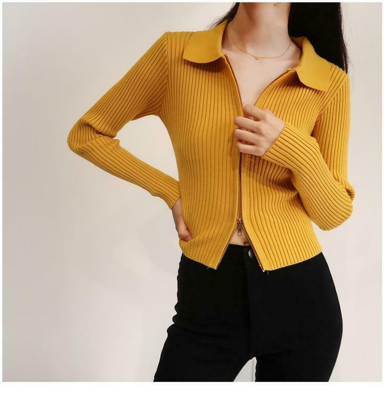 Coquette Aesthetic Y2K Zip-Up Top for Women - Grunge Style Cargo Skirt Outfit