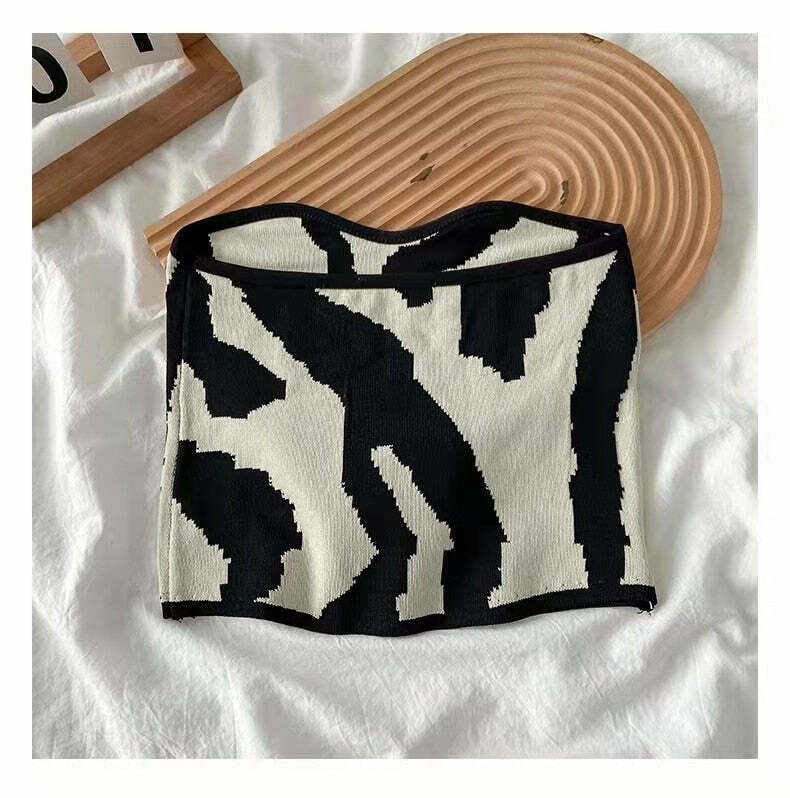 Coquette Aesthetic Zoe Stripes Tank Top - Y2K Fashion Grunge Style Cute Tops Past