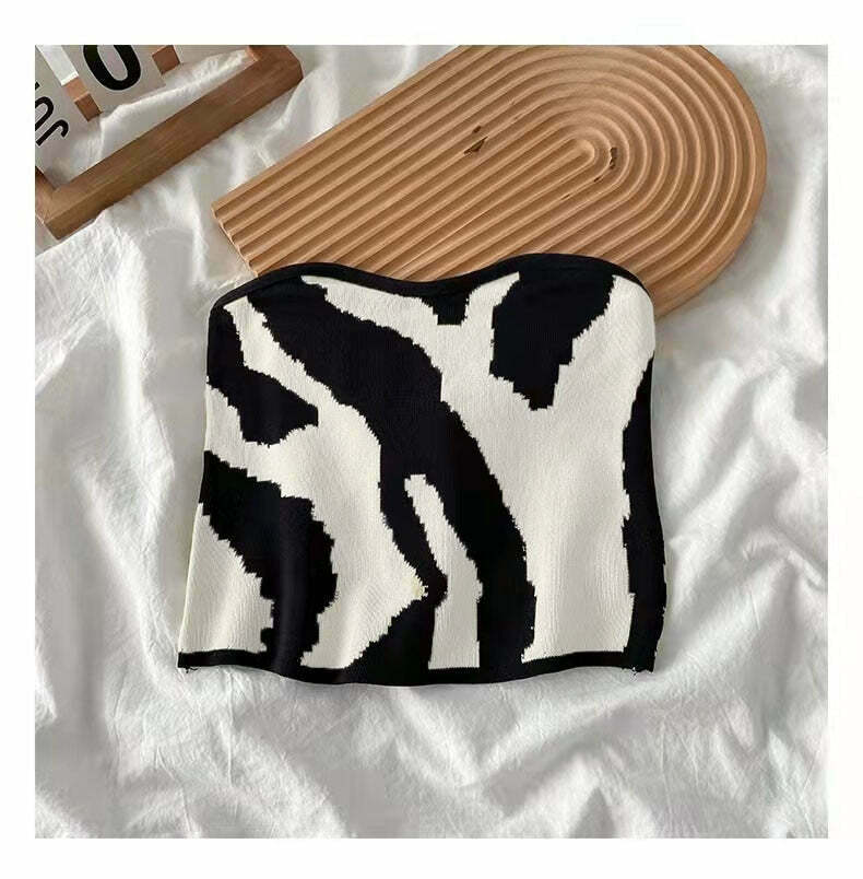 Coquette Aesthetic Zoe Stripes Tank Top - Y2K Fashion Grunge Style Cute Tops Past