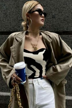 Coquette Aesthetic Zoe Stripes Tank Top - Y2K Fashion Grunge Style Cute Tops Past