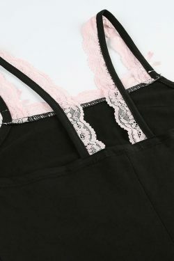 Coquette Lace-Trim Bodysuit: Y2K Fashion Staple - Grunge, Cute Tops, Pastel Goth, Cargo Skirt &