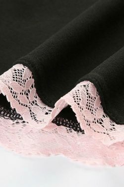 Coquette Lace-Trim Bodysuit: Y2K Fashion Staple - Grunge, Cute Tops, Pastel Goth, Cargo Skirt &