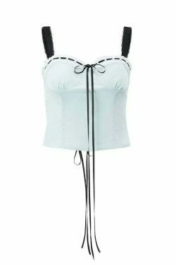 Coquette Lace Embrace: Y2K Fashion Top for Women - Grunge Aesthetic, Pastel Goth, Cute, and Comfy