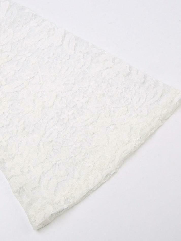 Coquette Lace Smock Shirt - Y2K Aesthetic Long Sleeve Top Coquette Lace Smock Shirt - Y2K Aesthetic Long Sleeve Top