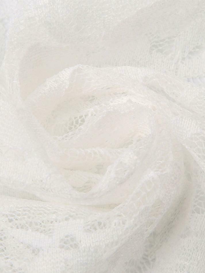 Coquette Lace Smock Shirt - Y2K Aesthetic Long Sleeve Top Coquette Lace Smock Shirt - Y2K Aesthetic Long Sleeve Top