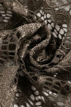 Coquette Lace V-Neck Mini Dress with Trumpet Sleeves