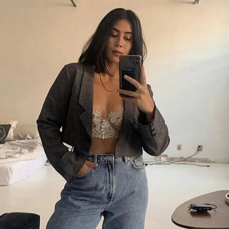 Coquette Serenade in Lace Cropped Cami - Y2K Fashion Aesthetic Tops for Women