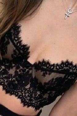 Coquette Serenade in Lace Cropped Cami - Y2K Fashion Aesthetic Tops for Women