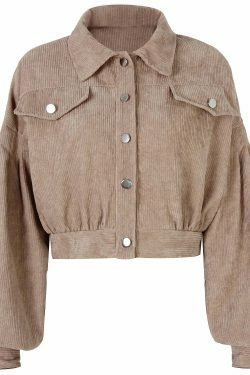 Corduroy Comfort Coat: Y2K Fashion Staple for Coquette Aesthetic with a Grunge Twist